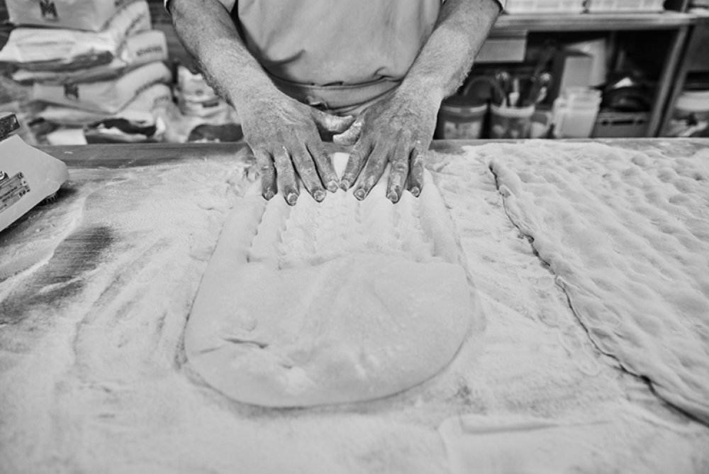 Italian bread, focaccia, ciabatta